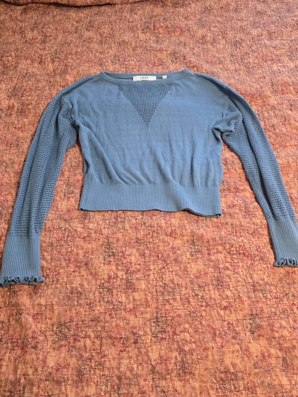 Joie Blue Knit Crewneck Sweater Top